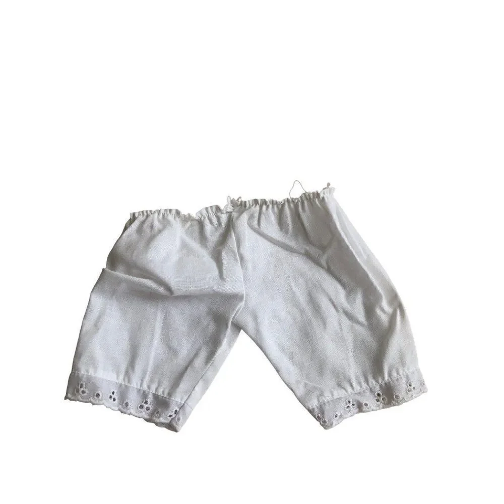 Vintage American Girl Doll Kirsten Meet Bloomers White Pantaloons Panties Pleasa